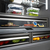ZLINE Autograph 36-Inch Black Stainless Steel French Door Refrigerator w/ Gray Interior & Bronze Helix Handles (GRBIVZ-BS36KCB)