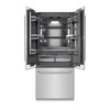 ZLINE Autograph 36-Inch French Door Built-In Refrigerator w/ Gray Interior and Nickel Helix Handles (GRBIVZ-30436KPN)
