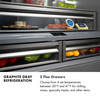 ZLINE Autograph 36-Inch French Door Built-In Refrigerator w/ Gray Interior and Nickel Helix Handles (GRBIVZ-30436KPN)