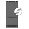 ZLINE Autograph Edition 36-Inch 19.6 cu. ft. Panel Ready French Door Built-In Bottom Freezer Refrigerator with Water Dispenser and Ice Maker with Stainless Steel Interior and Matte Black Accents (SRBIVZ-36-MB)