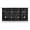 ZLINE Autograph Edition 48-Inch Paramount Gas Rangetop with 8 Burner DuoPro™ Cooktop in Satin Stainless Steel and Polished Gold Accents (PSRTSZ-48-G)