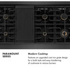 ZLINE 48-Inch 6.7 Cu. Ft. Paramount Double Oven Gas Range in Black Satin Stainless Steel with 8 Brass Burners (SGRBS-BR-48)