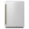 ZLINE Autograph 24-Inch Touchstone Beverage Fridge with Stainless Steel Door and Gold Helix Handle (RBSOZ-ST-24-KG)