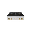 ZLINE Autograph Edition 30-Inch Paramount Gas Rangetop with 4 Burner DuoPro™ Cooktop in Satin Stainless Steel and Polished Gold Accents (PSRTSZ-30-G)