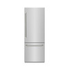 ZLINE Autograph 30-Inch Built-In Refrigerator w/ Gray Interior and Polished Nickel Helix Handles (GRBIVZ-30430KPN)