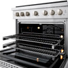 ZLINE 36-Inch 5.2 cu. ft. Paramount Gas Range with 6 Burner DuoPro™ Cooktop and Convection Gas Oven in Stainless Steel (PSGR36)