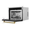 ZLINE Autograph 24-Inch Microwave Oven in Stainless Steel and Polished Gold Helix Handle (MWOZ-24-KG)