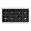 ZLINE Autograph Edition 48-Inch Classic Gas Rangetop with 8 Burner DuoPro™ Cooktop in Stainless Steel and Polished Gold Accents (PCRTZ-48-G)