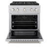 ZLINE 30-Inch 4.2 cu. ft. Paramount Gas Range with 4 Burner DuoPro™ Cooktop and Convection Gas Oven in Satin Stainless Steel (PSGRS-30)