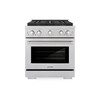 ZLINE 30-Inch 4.2 cu. ft. Paramount Gas Range with 4 Burner DuoPro™ Cooktop and Convection Gas Oven in Satin Stainless Steel (PSGRS-30)