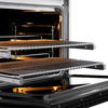 ZLINE Autograph Edition 36-Inch 5.2 cu. ft. Paramount Dual Fuel Range with 6 Burner DuoPro™ Cooktop and Electric Convection Oven in Satin Stainless Steel with Black Matte Door and Champagne Bronze Accents (PSDRSZ-BLM36-CB)