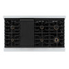 ZLINE Autograph 48-Inch Paramount Dual Fuel Range in Stainless Steel with Bronze Helix Handles (SDRZ-48-KCB)