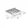 ZLINE 30-Inch Paramount Gas Rangetop with 4 Brass Burners and Porcelain Cooktop in Black Satin Stainless Steel (SRTBS-BR-30)