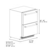 ZLINE Autograph 24-Inch Touchstone Refrigerator Drawer with Steel Doors & Nickel Helix Handles (RDSOZ-ST-24-KPN)