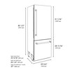 ZLINE Autograph 30-Inch Built-In Refrigerator w/ Gray Interior and Polished Gold Helix Handles (GRBIVZ-30430KG)
