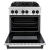 ZLINE Autograph Edition 2-Piece Appliance Package - 30-Inch Dual Fuel Range & Wall Mounted Range Hood in Stainless Steel with Matte Black Trim (2AKP-RARH30-MB)