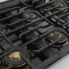 ZLINE Autograph Edition 48-Inch Paramount Gas Rangetop with 8 Burner DuoPro™ Cooktop in Stainless Steel and Matte Black Accents (PSRTZ-48-MB)
