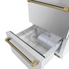 ZLINE Autograph 24-Inch Touchstone Refrigerator Drawer with Steel Doors & Bronze Helix Handles (RDSOZ-ST-24-KCB)