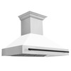 ZLINE Autograph Edition 3-Piece Appliance Package - 48-Inch Gas Range, Wall Mounted Range Hood, & 24-Inch Tall Tub Dishwasher in Stainless Steel and White Door with Matte Black Trim (3AKPR-SGRWMRH48-MB)