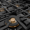 ZLINE 48-Inch Classic Gas Rangetop with 8 Burner DuoPro™ Cooktop in Black Stainless Steel (PCRTB-48)