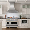 ZLINE Autograph Edition 3-Piece Appliance Package - 48-Inch Dual Fuel Range, Wall Mounted Range Hood, & 24-Inch Tall Tub Dishwasher in Stainless Steel with Gold Trim (3AKP-RARHDWM48-G)