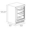 ZLINE Autograph Edition Appliance Package - 24-Inch Wine Cooler and 24-Inch Beverage Fridge in Stainless Steel with Champagne Bronze Accents (2AKP-RBV-RWV-CB)