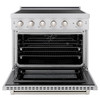 ZLINE 3-Piece Appliance Package - 36-Inch Paramount Induction Range, 36-Inch French Door Refrigerator with Water Dispenser, and Dishwasher in Stainless Steel