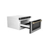ZLINE 5-Piece Appliance Package - 36-Inch Dual Fuel Range, Hood, Refrigerator with Water Dispenser, Dishwasher, and Microwave Drawer in Stainless Steel with Champagne Bronze Accents