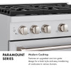 ZLINE Autograph Edition 36-Inch 5.2 cu. ft. Paramount Dual Fuel Range with 6 Burner DuoPro™ Cooktop and Electric Convection Oven with White Matte Door and Champagne Bronze Accents (PSDRZ-WM-36-CB)