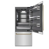 ZLINE Autograph 36-Inch Built-In Refrigerator w/ Gray Interior and Polished Gold Helix Handles (GRBITZ-30436KG)