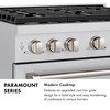 ZLINE Autograph 48-Inch Paramount DuoPro Gas Range in Black Stainless Steel with Polished Gold Helix Handles (PSGRBZ-48-KG)
