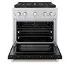 ZLINE 30-Inch 4.2 cu. ft. Paramount Gas Range with 4 Burner DuoPro™ Cooktop and Convection Gas Oven with Black Matte Door (PSGR-BLM-30)
