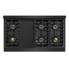 ZLINE 48-Inch Paramount Gas Rangetop with 8 Burner DuoPro™ Cooktop in Black Stainless Steel (PSRTB-48)