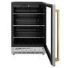 ZLINE Autograph Edition Appliance Package - 24-Inch Wine Cooler and 24-Inch Beverage Fridge in Stainless Steel with Gold Accents (2AKP-RBV-RWV-G)