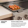 ZLINE 30-Inch, 4.2 Cu. Ft. Paramount Induction Range with 4 Element Cooktop and Electric Convection Oven in Satin Stainless Steel with Polished Gold Accents (SINRSZ-30-G)