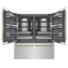 ZLINE Autograph 72-Inch Built-In Refrigerator w/ Gray Interior and Polished Gold Helix Handles (GRBITZ-30472KG)