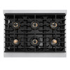 ZLINE Autograph Edition 36-Inch 5.2 cu. ft. Paramount Dual Fuel Range with 6 Burner DuoPro™ Cooktop and Electric Convection Oven in Satin Stainless Steel and Matte Black Accents (PSDRSZ-36-MB)