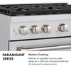 ZLINE Autograph 36-Inch Paramount Gas Range in Stainless Steel with Champagne Bronze Helix Handle (SGRZ-36-KCB)
