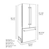 ZLINE Autograph 36-Inch Black Stainless Steel French Door Fridge w/ Stainless Interior & Gold Helix Handles (SRBIVZ-BS36KG)
