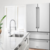 ZLINE 5-Piece Appliance Package - 30-Inch Gas Range, Refrigerator, Convertible Wall Mount Hood, Microwave Drawer, and 3-Rack Dishwasher in Stainless Steel (5KPR-SGRRH30-MWDWV)