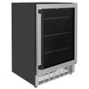 ZLINE Autograph Edition Appliance Package - 24-Inch Wine Cooler and 24-Inch Beverage Fridge in Stainless Steel with Matte Black Accents (2AKP-RBV-RWV-MB)