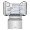 ZLINE Autograph 36-Inch Stainless Counter-Depth Fridge w/ Water Dispenser & Nickel Helix Handles (RFMZ-W-36-KPN)