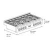 ZLINE 48-Inch Paramount Gas Rangetop with 8 Burner DuoPro™ Cooktop in Satin Stainless Steel (PSRTS-48)