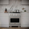 ZLINE 30-Inch 4.2 cu. ft. Paramount Dual Fuel Range with 4 Burner DuoPro™ Cooktop and Electric Convection Oven in Satin Stainless Steel (PSDRS-30)