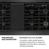 ZLINE 48-Inch Paramount Gas Rangetop with 8 Brass Burners and Porcelain Cooktop in Black Satin Stainless Steel (SRTBS-BR-48)