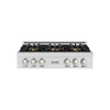 ZLINE 36-Inch Classic Gas Rangetop with 6 Burner DuoPro™ Cooktop in Satin Stainless Steel (PCRTS-36)