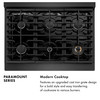 ZLINE 36-Inch 5.2 Cu. Ft. Paramount Gas Range with 6 Burner Cooktop and Convection Gas Oven in Black Satin (SGRBS-36)