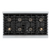 ZLINE Autograph Edition 48-Inch 6.7 cu. ft. Paramount Dual Fuel Range with 8 Burner DuoPro™ Cooktop and Dual Ovens in Satin Stainless Steel and Champagne Bronze Accents (PSDRSZ-48-CB)