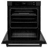 ZLINE 5-Piece Appliance Package - 36-Inch Rangetop with Brass Burners, Refrigerator, 30-Inch Electric Wall Oven, 3-Rack Dishwasher, and Convertible Wall Mount Hood in Black Stainless Steel (5KPR-RTBRH36-AWSDWV)