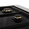 ZLINE Autograph Edition 4-Piece Appliance Package - 36-Inch Dual Fuel Range, Refrigerator with Water Dispenser, Wall Mounted Range Hood, & 24-Inch Tall Tub Dishwasher in Stainless Steel with Matte Black Trim (4AKPR-RARHDWM36-MB)
